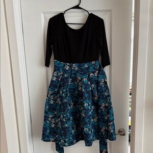 Black and Blue Floral Dress